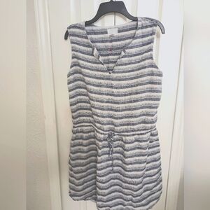 Striped Sleeveless Linen Dress
